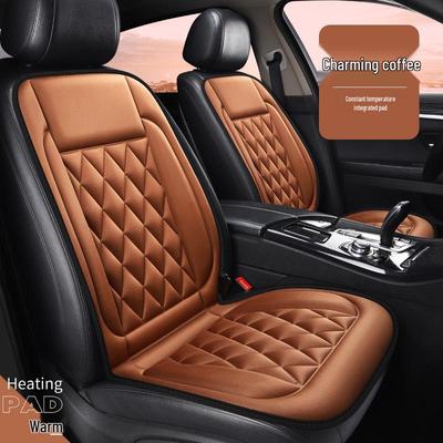 12V Beheiztes Autositzkissen mit Rückenlehne - Warmer Sitzbezug für Herbst und Winter