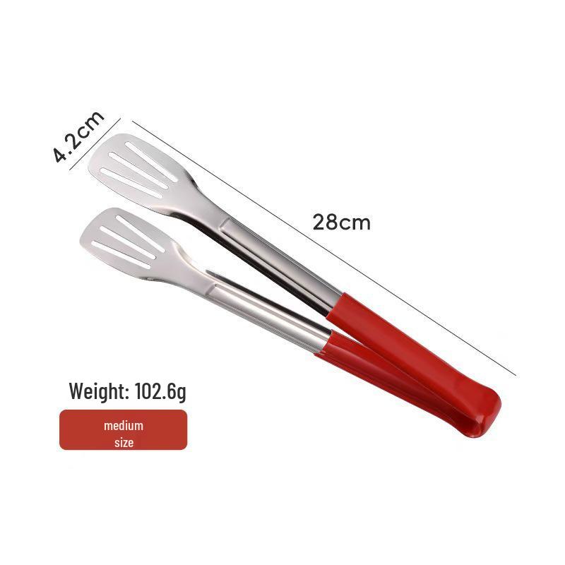 Heavy-Duty Stainless Steel 304 Tongs for Barbecue, Bread, Steak, and Roasting.