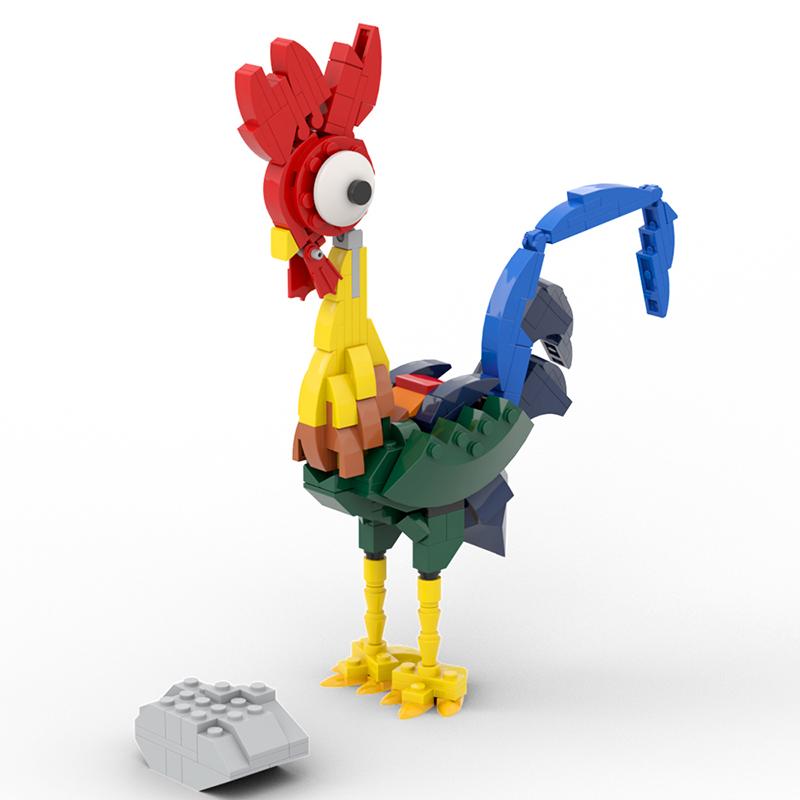 LEQUMOC Ocean Movie Pet Pig Chicken Heihei Animals Model Building Blocks Toys For Gifts Assemble Bricks