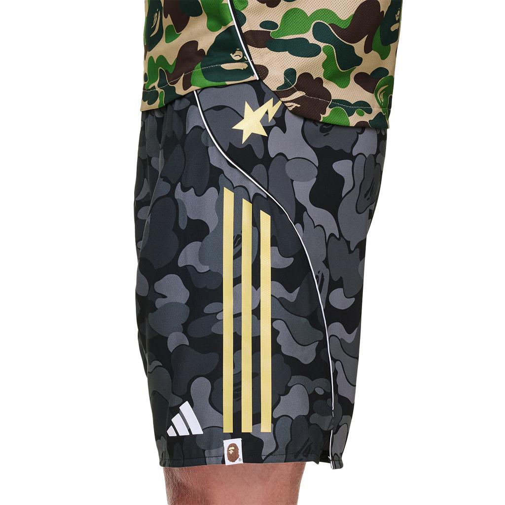 Adidas X A Bathing Ape Collaboration FW25 FB Logo Letter Three Stripes Sports Shorts Unisex Shorts KB2204