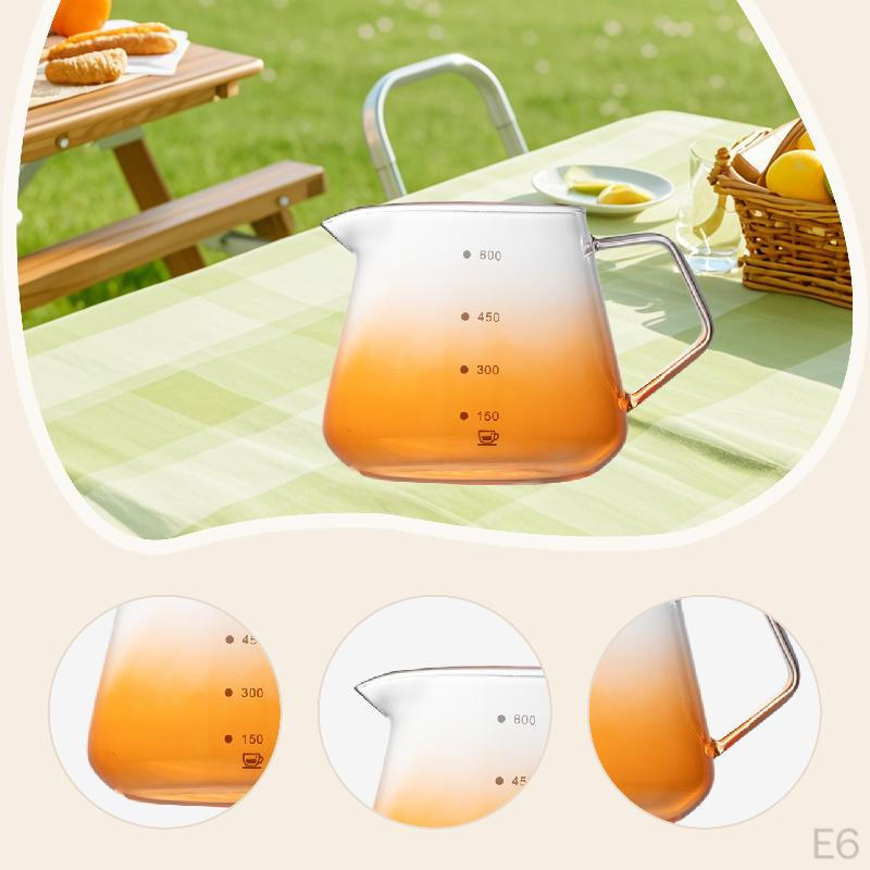 Kávová šálka s nálevkou, Skleněná odměrka pro pěnění mléka a čaje