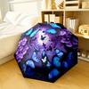Adorable Bee Amidst Sunflowers And Flowers Portable Automatic Umbrella With 8 Rib Sturdy Construction Durable Everyday Carry Umbrella Elegant Women'S