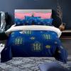 Ramadan Duvet Cover King Queen Religious Themed Quilt Cover Muslim Believer Polyester Bedding Set Pillowcases Brownish Yellow