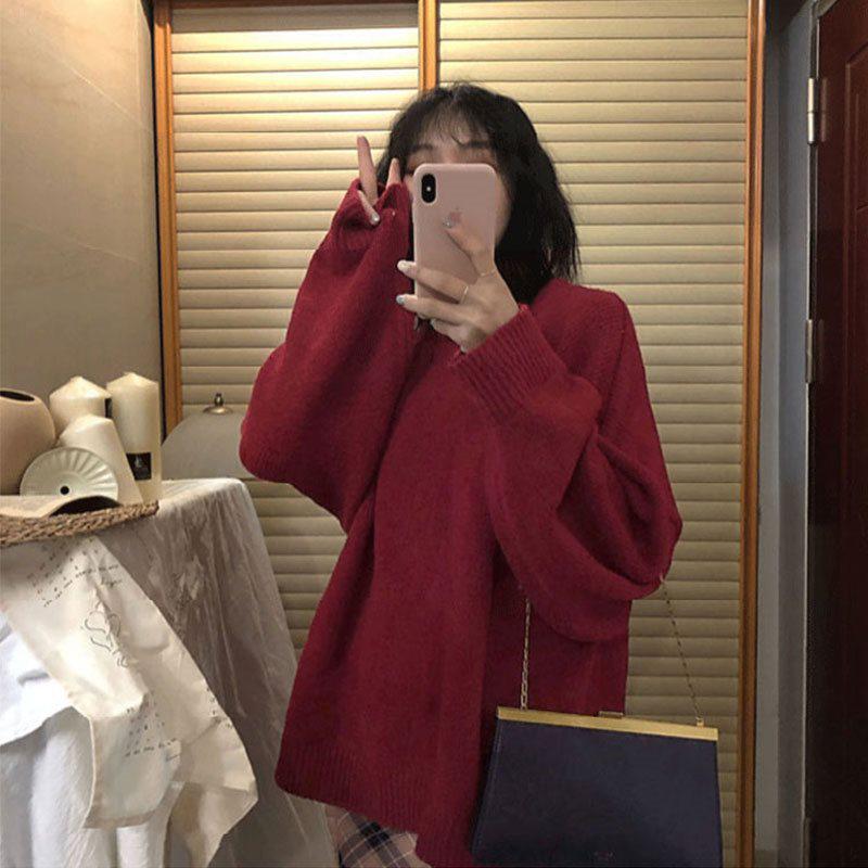 Dámský mohérový svetr - Měkký, volný, střih pro drobnou postavu, silný úplet na podzim/zimu 2025