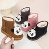 Classic Children Plush Ankle Boots for Winter Girls Boys Comfortable Snow Boots Warm Cute Panda Kid Outdoor  Cotton Boots