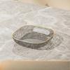 Square Trays with Golden Borders, Suitable for Serving,  Fruits, Desserts, Cakes, Snacks, Breakfast