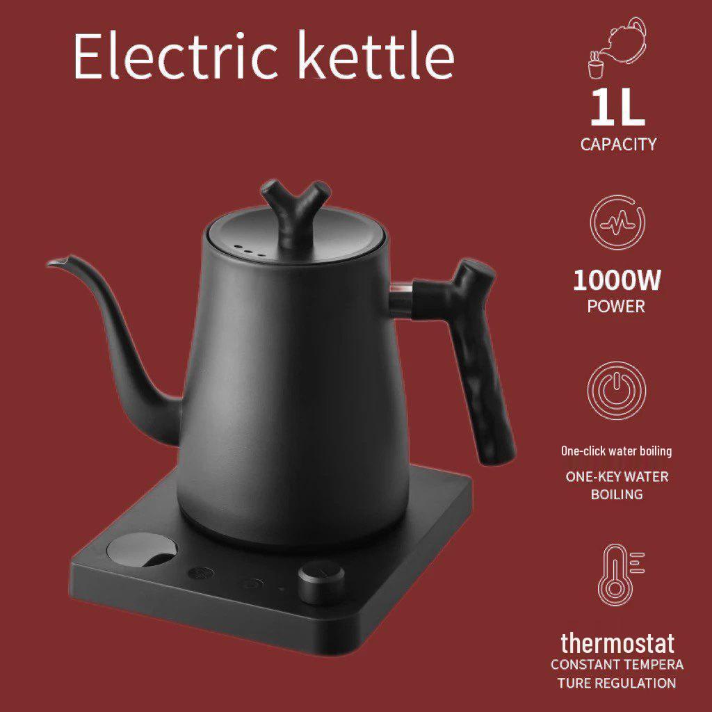 304 Stainless Steel Pour-Over Coffee & Gongfu Tea Kettle with Adjustable Temperature Control