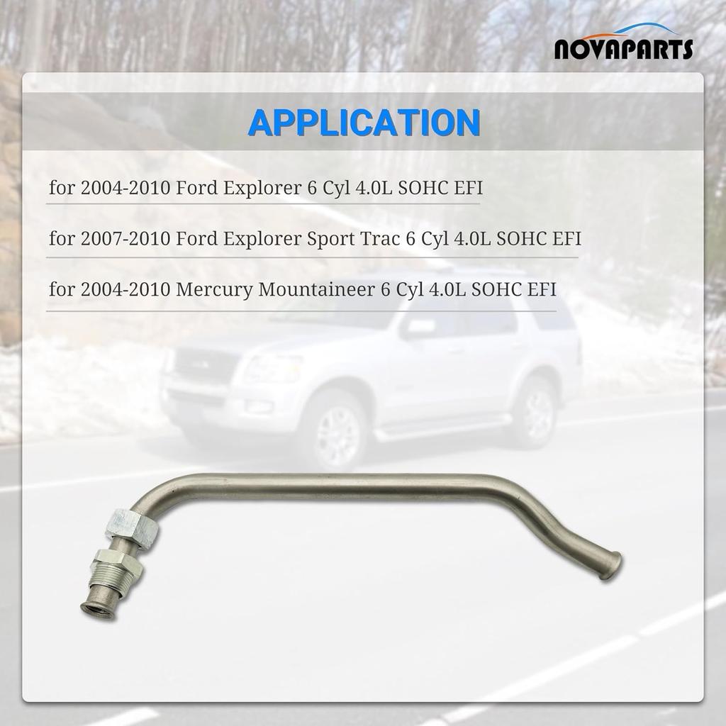 598-143 EGR Line Tube Pipe for 2004-2010 Ford Explorer Mercury Mountaineer 2007-2010 Ford Explorer Sport Trac 6 Cyl 4.0L 5L2Z9E469A