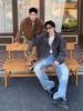 American Retro Suede Short Jacket for Men – Trendy Autumn/Winter Lapel Outerwear