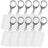 [EBISU Design] Hamepachi Rectangular Acrylic Keychain, Made In Japan, 50 X 35mm, Pack of 10, Photo Insertion Keychain
