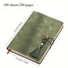 200 Pages PU Leather Notebook with Golden-Tone Tassel Meeting Notebook  Office Stationery