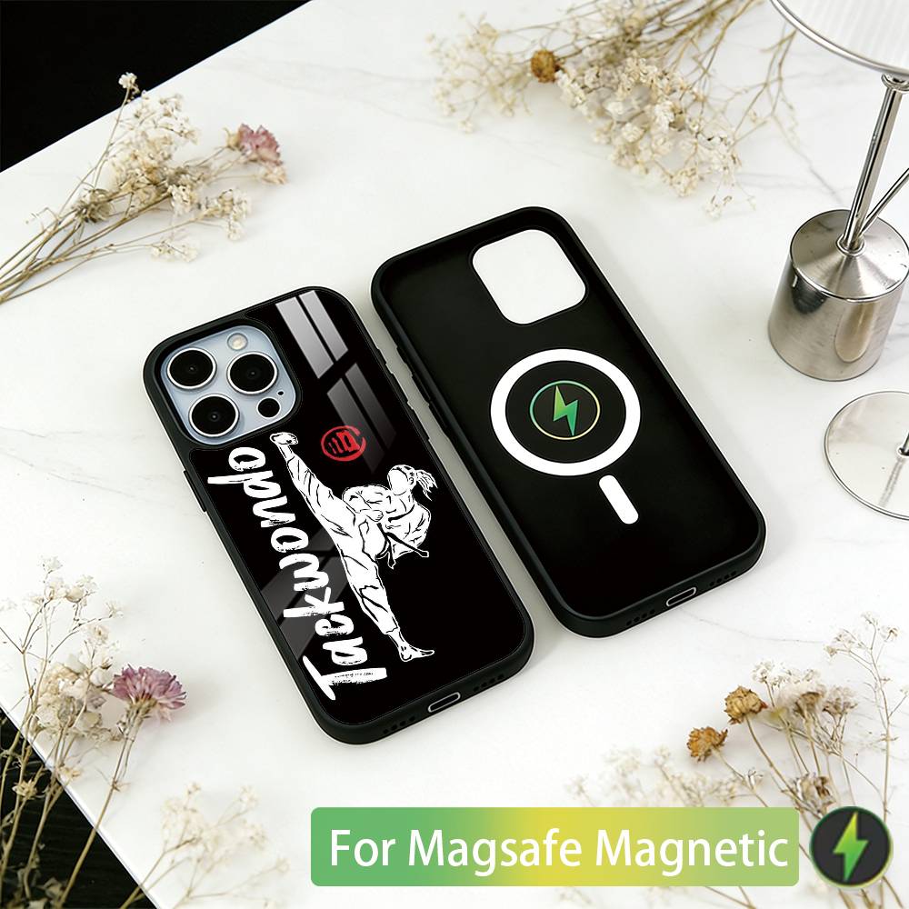 Karate Phone Case For iPhone17,16,15,14,13,12,11 Plus,Pro Magnetic with Magsafe Wireless Charging