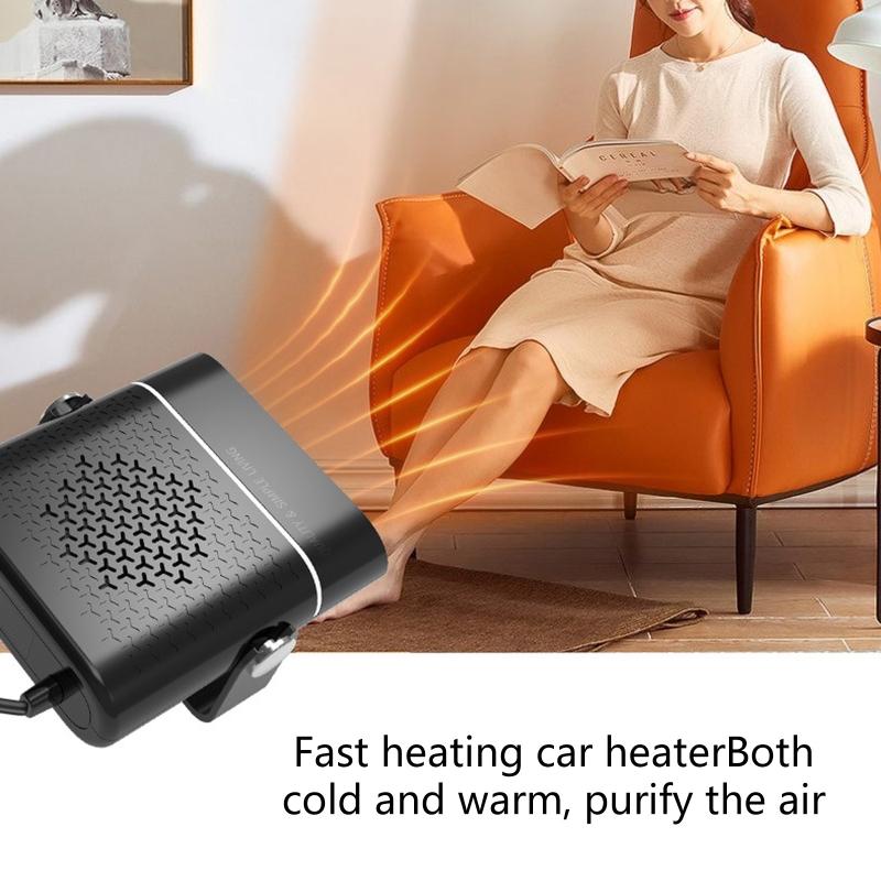 Car Heater Electric Heating Fan 12/24V Windshield Defogging Demister Defroster Car Interior Heating Machine