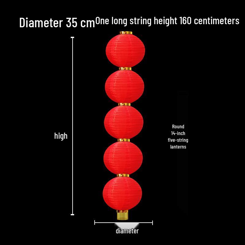 Outdoor Waterproof Gourd Lanterns: Red String Hanging Ornaments for New Year and Mid-Autumn Festivals