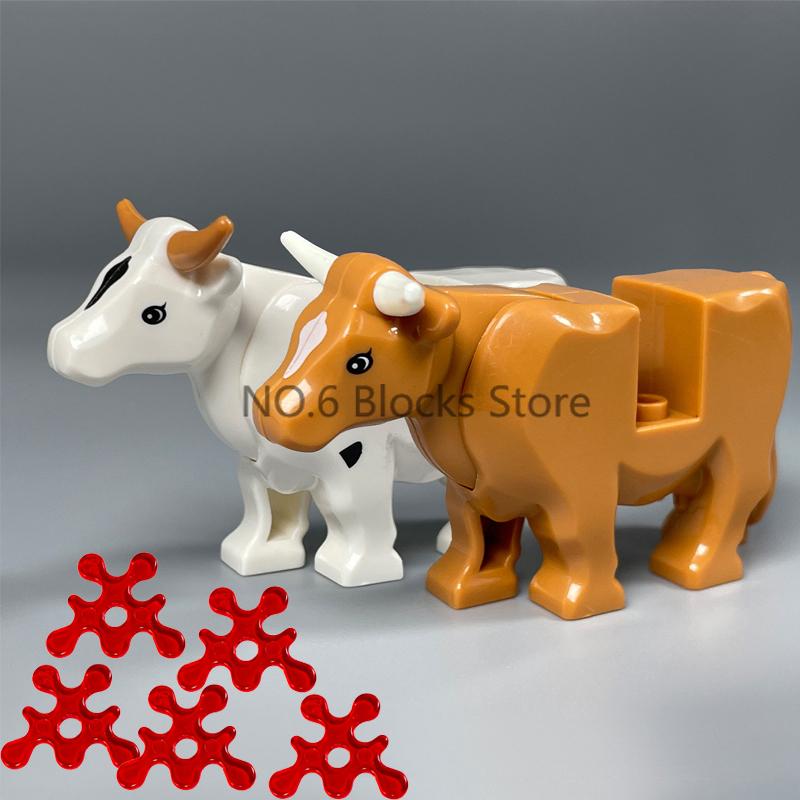 MOC Animali Blocchi da Costruzione Zoo della Foresta Tigre dai Denti a Sciabola Orso Alce Elefante Aquila Squalo Scimmia Leone Giocattolo Mini Mattoncino Regalo per Bambino S09