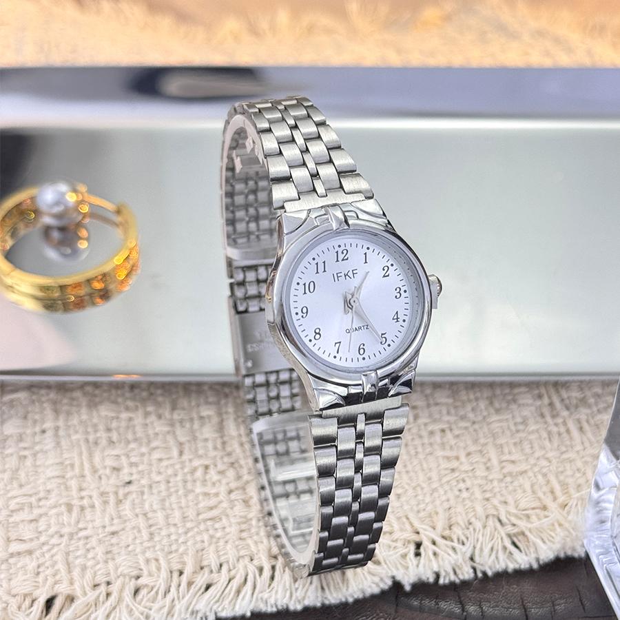 Digital Large Dial Unisex Quartz Watch Fashion Classic Steel Band Couple Gift Combination Men's And Women's Wristwatch