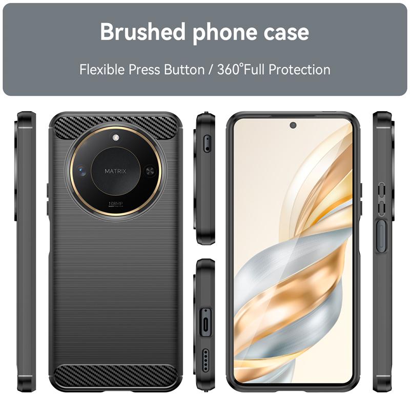 For Honor X9C Smart Case Cover For Honor X9C Smart Capas Shockproof Bumper Soft TPU Carbon Fiber Fundas Huawei Honor X9C Smart