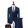 Men's Slim Fit Three-Piece Business Suit for Formal and Photography Events