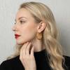 Boucles d'Oreilles en Acier Inoxydable pour Femmes Vintage Luxe Élégant Bijoux en Acier Titane