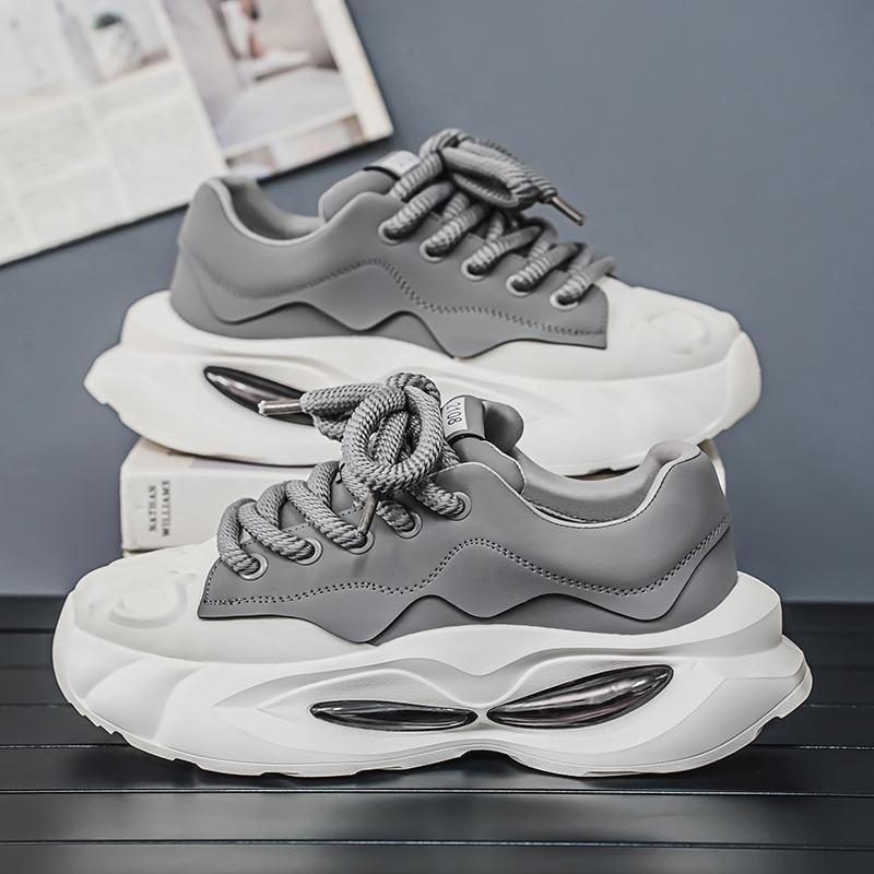 Men's Trend Platform Air Cushion Height Increase Sports Shoes Outdoor Non Slip Breathable Sports Running Shoes