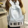Schoolbag Japanese ins piano pattern schoolbag female junior high school student versatile cute college backpack travel backpack