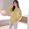 Pajamas Ladies Spring and Autumn Spring and Autumn Cotton Long Sleeve Homewear Cotton Summer Thin Large Size Air Conditioning Clothing