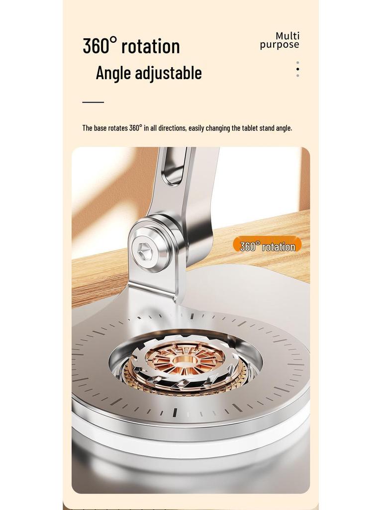 Adjustable 360° Rotating Aluminum Tablet & Phone Stand