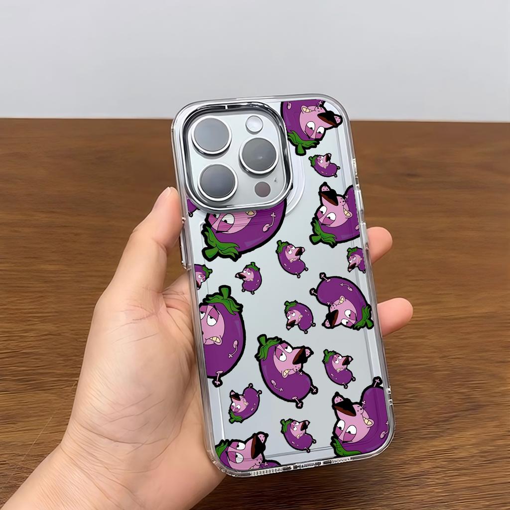 HOT CARTOON COURAGEOUS CUTE C-cowardlys Dog Phone Case for Samsung Galaxy S25 S24 S23 S22 S21 S20 Note20 Ultra Edge Plus 4G 5G