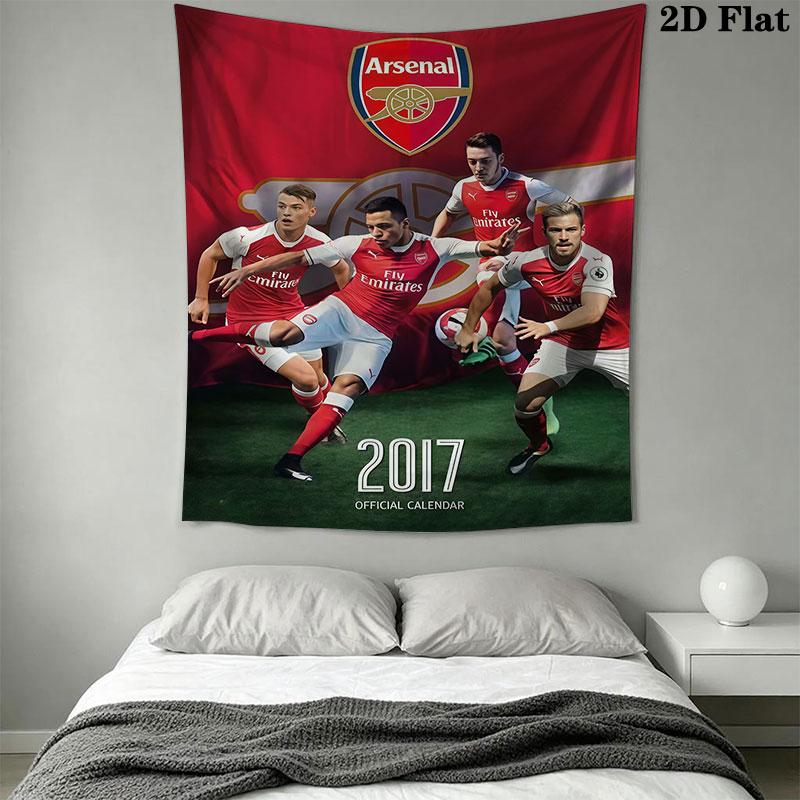 Arsenal Wall Hanging Printed Fabric Blanket Decorative Tapestries for Bedroom Living Room Home Decor