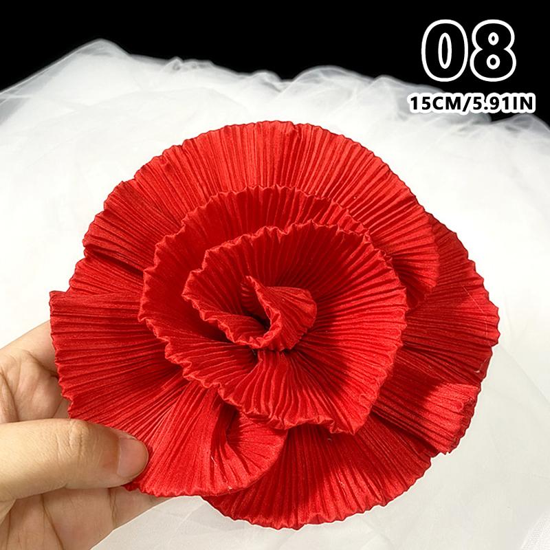 Applicazione Fiore 3D Grande Patch Applicazione per Abiti da Donna Spilla di Lusso di Design Accessorio Spalla Sposa da Palcoscenico