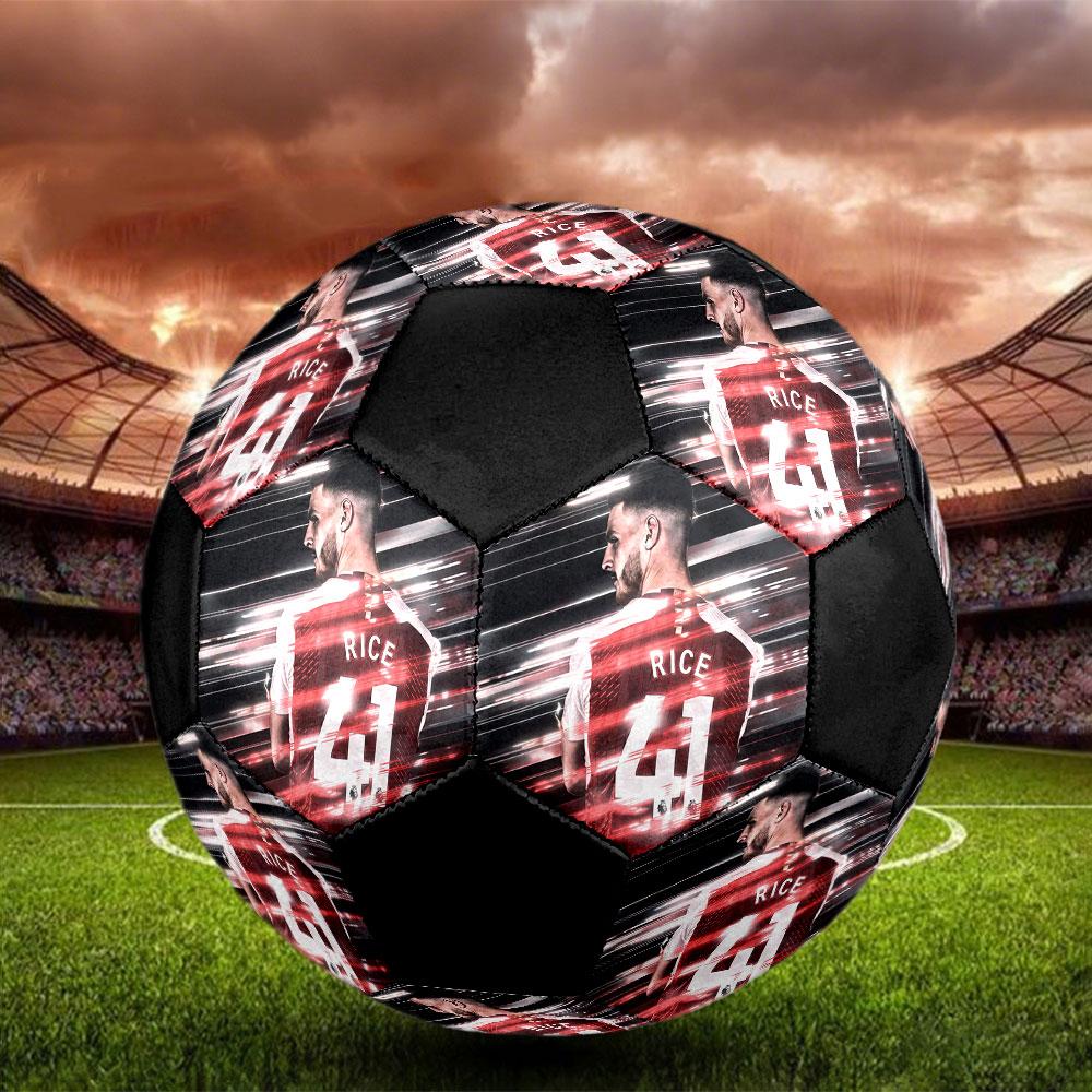 Declan Rice size5 Soccer Ball, colorful, suitable for all ages, machine-stitched, PVC material, competition grade,durable and high bounce