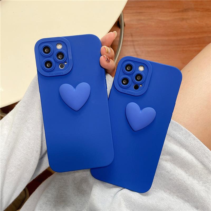Applicable To IPhone15 Mobile Phone Case Fashion 13 Love Matte 14 Promax Apple 16 Protective Case Solid Color