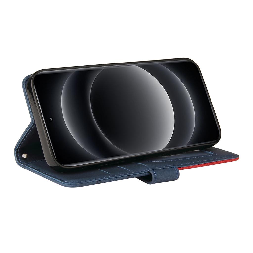 For Xiaomi 14 Ultra Leather Case Wallet Stand Color Splicing Phone Cover