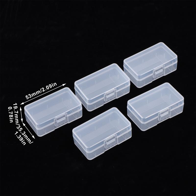 5Pcs 9V Battery Transparent Plastic Storage Box Case Holder Cell Container Multimeter Microphone Toy
