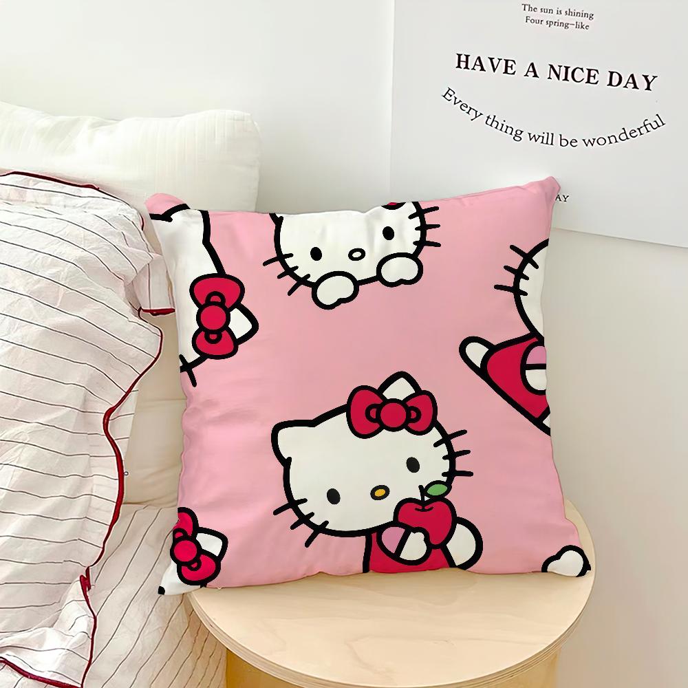 Hello Kitty Character Pillow Case Double Sided Print Ultra Soft Fabric Plush Cushion Dust Resistant Decor Gift Idea