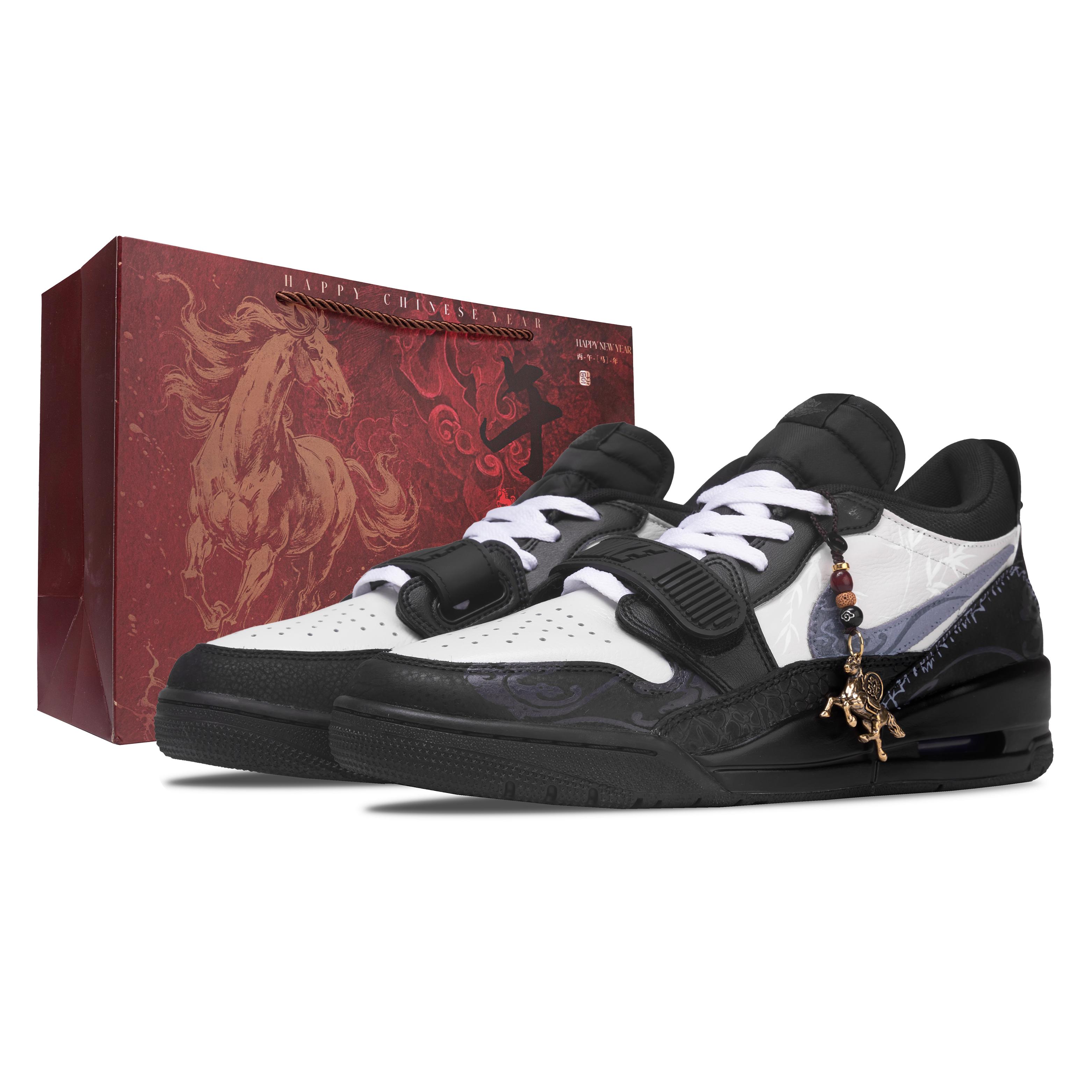

Jordan Legacy 312 Green Bamboo Low top Vintage Basketball Shoes Unisex Black Gray IQ9784-001(Team1856--) 42.5