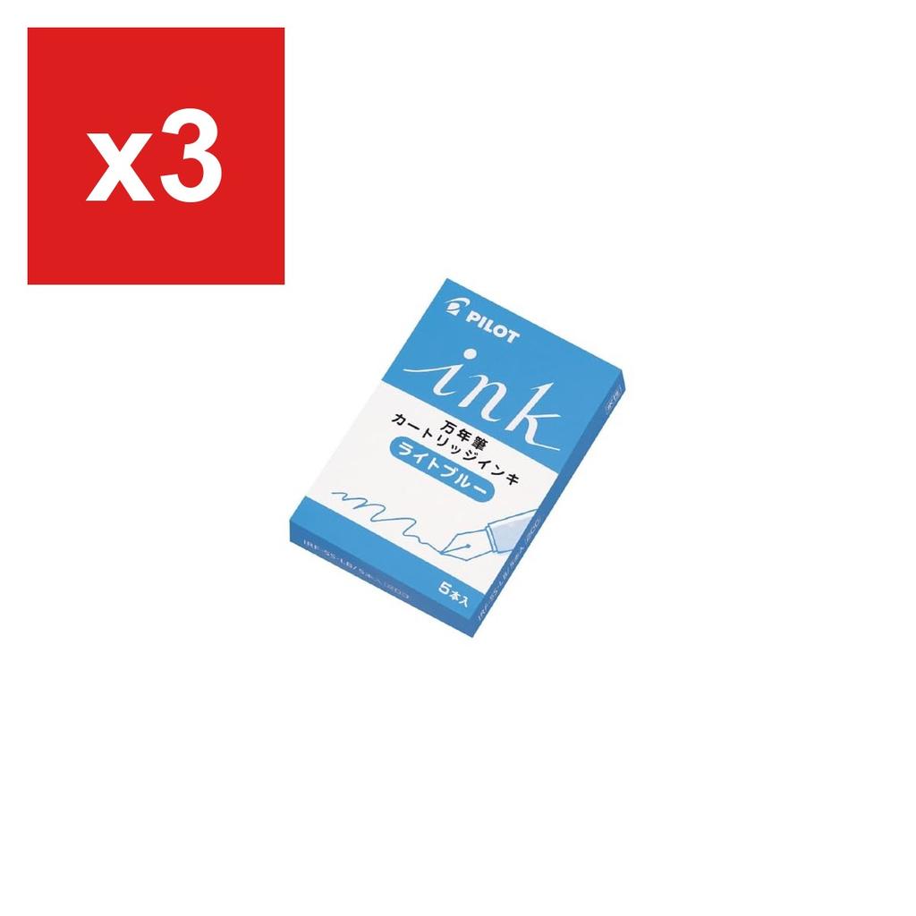 Pilot Fountain Pen Ink Cartridges, Light Blue, IRF5SLB