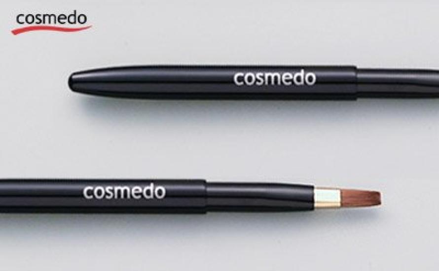 Cosmetics Lip Flat Brush PBT Takumi's Brush, Push-Out Brush, (Horsehair + Bristles) (Push-Out/With Cap) E-10