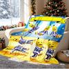 Bananas in Pyjamas Pattern Blanket for Home Decoration, Bed, Sofa, Car Travel, Camping, Suitable for All Seasons, Birthday Christmas Gift