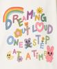 MOZMOZ Dreaming Out Graphic Oversized Sweatshirt Cream