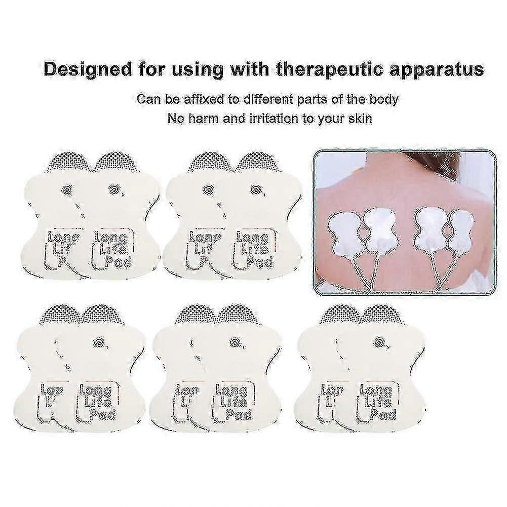 10 Pack Replacement Electrode Pads For Omron Massage Devices Long Lasting Adhesive Therapy Gel Pads