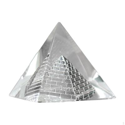 Ägypten Kristall Pyramide Stein Feng Shui Handwerk für Regal Yoga Ornament