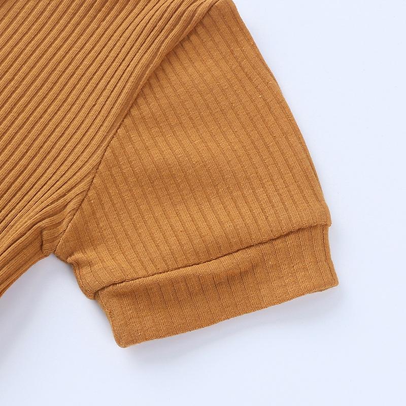 Sommer Neugeborenen Baby Strampler Soild Farbe Baby Kleidung Mädchen Strampler Baumwolle Kurzarm Oansatz Infant Jungen Strampler