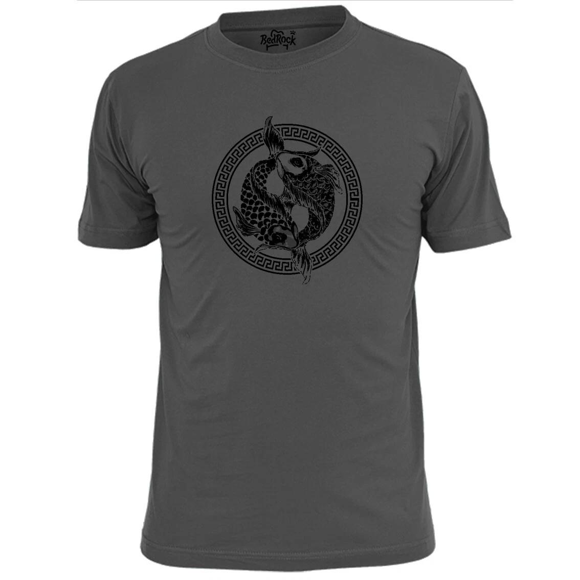Mens Koi Carp Yin Yang T shirt Fish Chinese Philosophy M