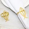 4PCS Iron Cross Napkin Rings Vintage Table Napkin Holder Dining Table Napkin Buckle  Banquet Dinner