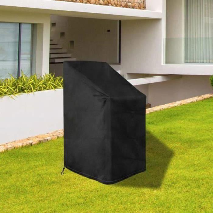 Housse pour meubles de jardin - YWEI - PC16551 - Imperméable - Protection UV - 210D Oxford Noir 120x65x80cm