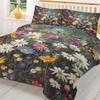 Daisy Flower Butterfly Bushes 3pcs Bedding Set For Double Bed Home Textile Duvet Cover Quilt Cover Pillowcase
