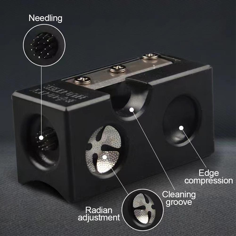 Billiard Cue Multi-Functional Leather Head Repair Tool Head Cleaning Polishing Needling Tool Sharpener Shape 8-In-1 Billiard Equipment