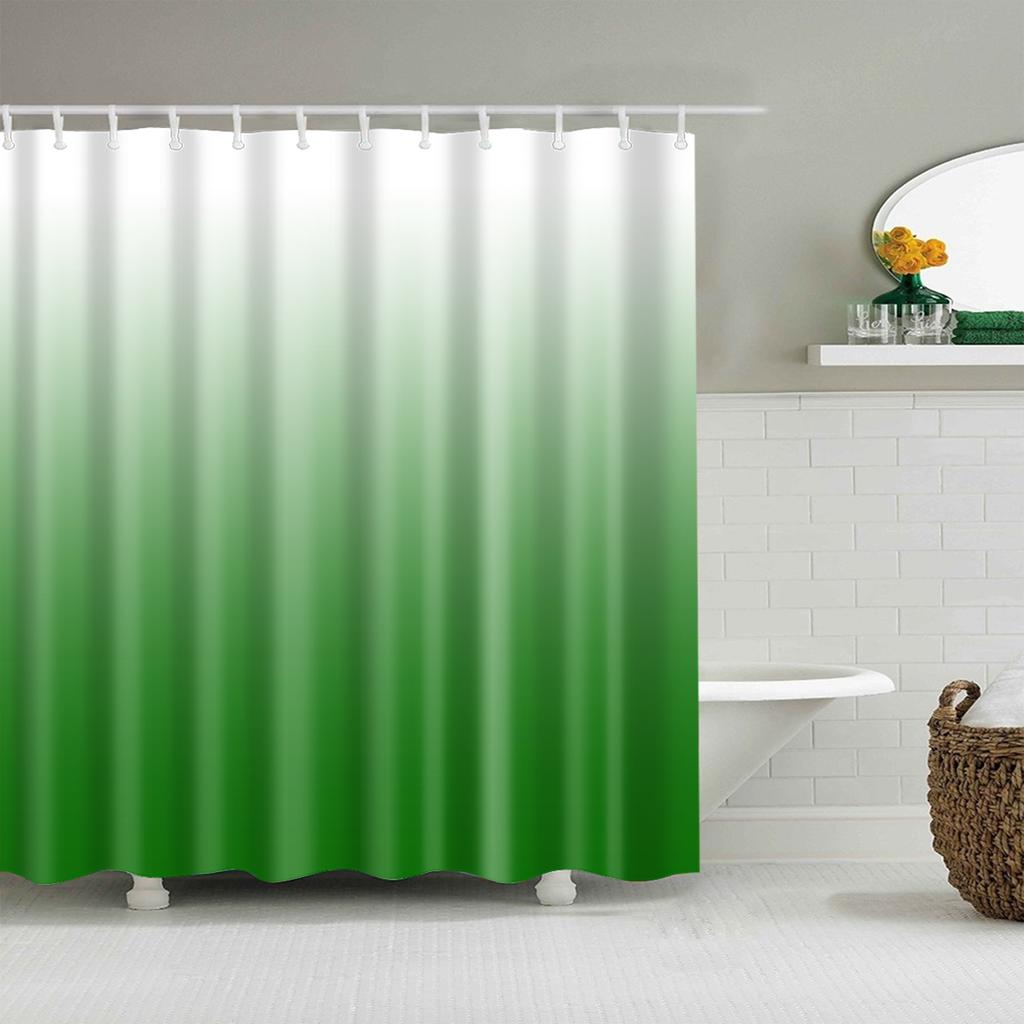 Gradient Bath Curtain For Home Decor Waterproof Shower Curtain With 12 Hooks Bathroom Curtain Bathroom Decor Cortina
