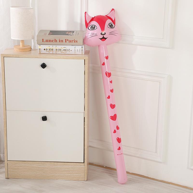 

Надувная палка с головой мультяшного животного - Милая и забавная ручная игрушка 100x23cm